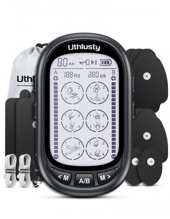 TENS Unit Muscle Stimulator for Pain Relief Therapy – 24 Modes TENS Machine & EMS Massager, Period Simulator Machine for Men & Women, Portable Muscle Stimulator for Back, Shoulder, and Neck Pain