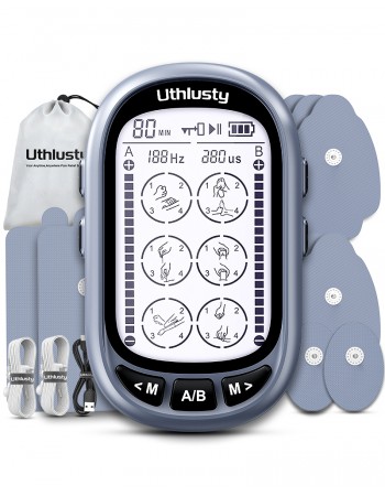 TENS Unit Muscle Stimulator for Pain Relief Therapy – 24 Modes TENS Machine & EMS Massager, Period Simulator Machine for Men & Women, Portable Muscle Stimulator for Back, Shoulder, and Neck Pain