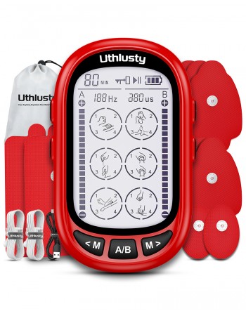 TENS Unit Muscle Stimulator for Pain Relief Therapy – 24 Modes TENS Machine & EMS Massager, Period Simulator Machine for Men & Women, Portable Muscle Stimulator for Back, Shoulder, and Neck Pain